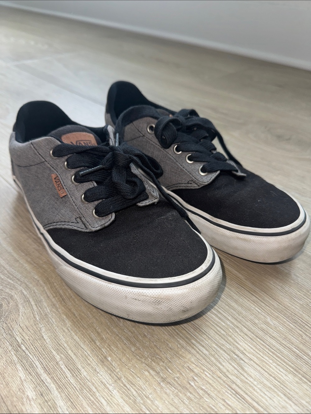 Vans Two-Tone Black & Gray Low Top Sneakers